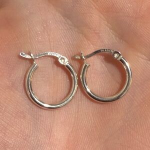 Elegant Silver Hoop Earrings